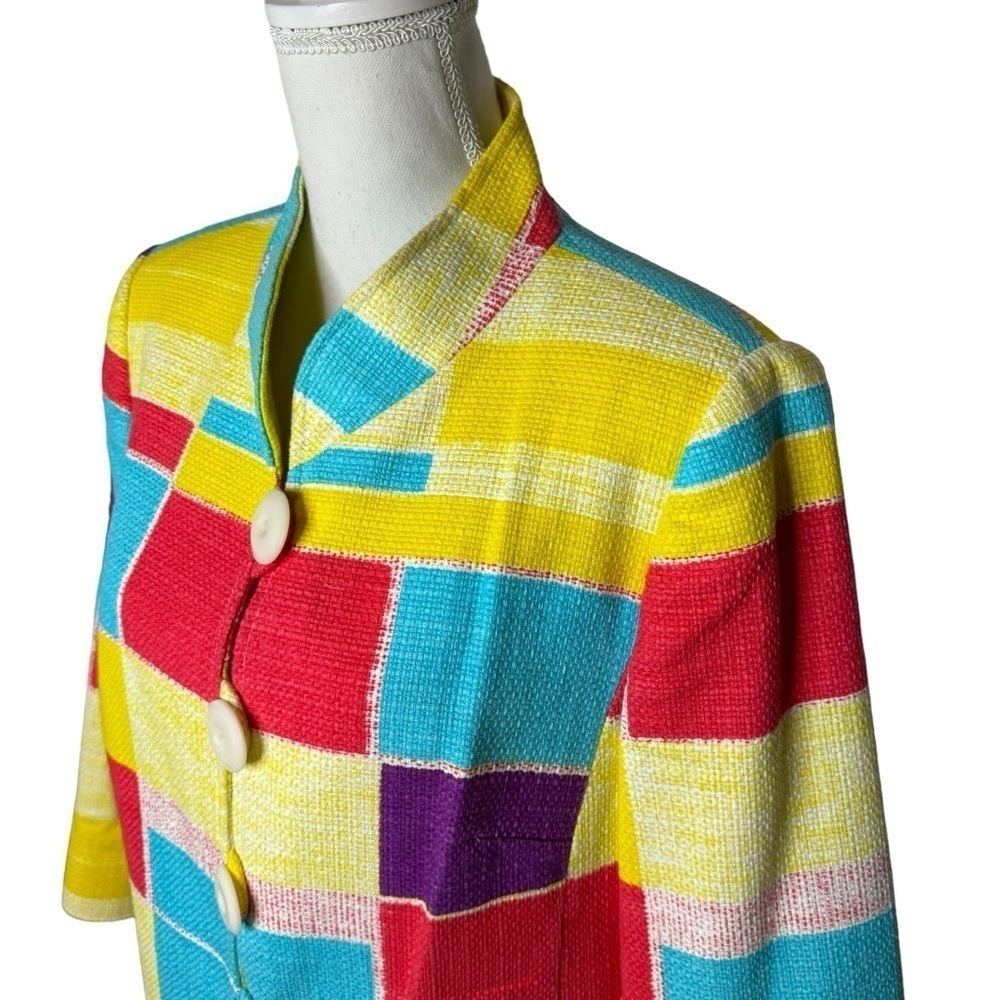 Carlisle Patchwork Colorblock Tweed Jacket 12 - Picture 3 of 9